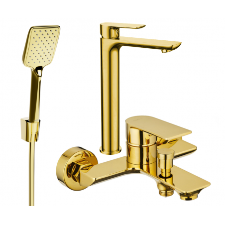 Mexen Alfa R62 bathtub set, Gold - 745713R62-50
