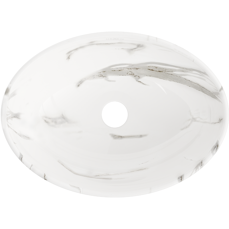 Mexen Elza countertop washbasin 40 x 33 cm, white stone - 21014082