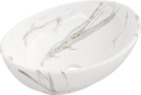 Mexen Elza countertop washbasin 40 x 33 cm, white stone - 21014082