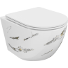 Mexen Lena Rimless WC bowl with soft-close slim seat, duroplast, white stone - 30224091