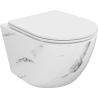 Mexen Lena Rimless WC Bowl with Slim Soft-Close Seat, Duroplast, White Stone - 30224092