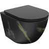 Mexen Lena Rimless WC Bowl with Soft-Close, Slim Duroplast Seat, Black Stone - 30224098