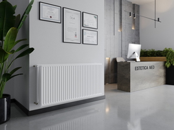 Mexen CH30 Hygiene flat radiator 300 x 800 mm, side connection, 698 W, white - W430H-030-080-00