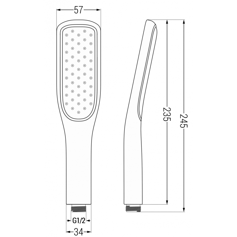 Mexen R-49 1-function shower handle, white/gold - 79549-25
