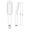 Mexen R-49 1-function shower handle, White/Gold - 79549-25