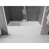 Mexen Velar Duo 2-panel sliding bath screen 190 x 150 cm, transparent, white - 896-190-000-02-20