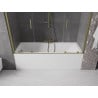 Mexen Velar Duo 2-panel sliding bath screen 190 x 150 cm, transparent, brushed gold - 896-190-000-02-55