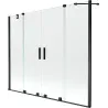 Mexen Velar Duo 2-panel sliding bath screen 190 x 150 cm, transparent, black - 896-190-000-02-70