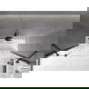 Mexen Velar Duo 2-wing Sliding Bathtub Screen 190 x 150 cm, Transparent, Black - 896-190-000-02-70