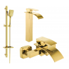 Mexen Aries DQ62 Bath Set, Gold - 744813DQ62-50