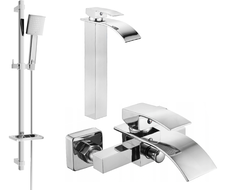 Mexen Aries DQ45 bathtub set, Chrome - 744813DQ45-00