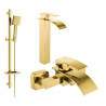 Mexen Aries DQ45 bath set, gold - 744813DQ45-50