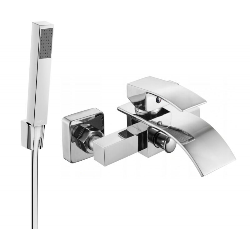 Mexen Aries R77 Bathtub Faucet with Shower Set, Chrome - 74483R77-00
