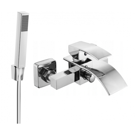 Mexen Aries R77 Bathtub Faucet with Shower Set, Chrome - 74483R77-00