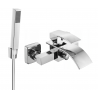 Mexen Aries R77 bath tap with shower set, chrome - 74483R77-00