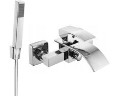 Mexen Aries R77 bathtub mixer tap with shower head, Chrome - 74483R77-00
