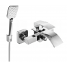Mexen Aries R62 bathtub mixer tap with shower head, Chrome - 74483R62-00