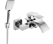 Mexen Aries R62 bathtub mixer tap with shower head, Chrome - 74483R62-00