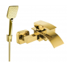 Mexen Aries R62 bath mixer with shower set, gold - 74483R62-50