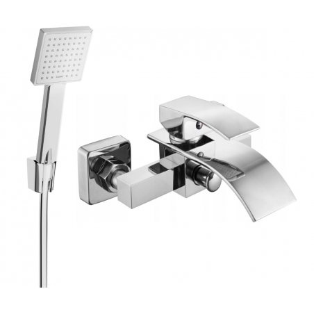 Mexen Aries R45 bath mixer with shower set, chrome - 74483R45-00