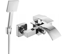 Mexen Aries R45 bathtub mixer tap with shower head, Chrome - 74483R45-00
