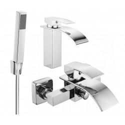 Mexen Aries R77 bathtub set, Chrome - 744803R77-00