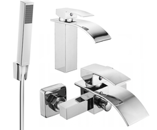 Mexen Aries R77 bathtub set, Chrome - 744803R77-00