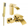 Mexen Aries R77 bathtub set, Gold - 744803R77-50