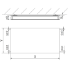 Mexen CHF20 Hygiene Flat radiator panel 600 x 1400 mm, side connection, 1405 W, white - W420HF-060-140-00