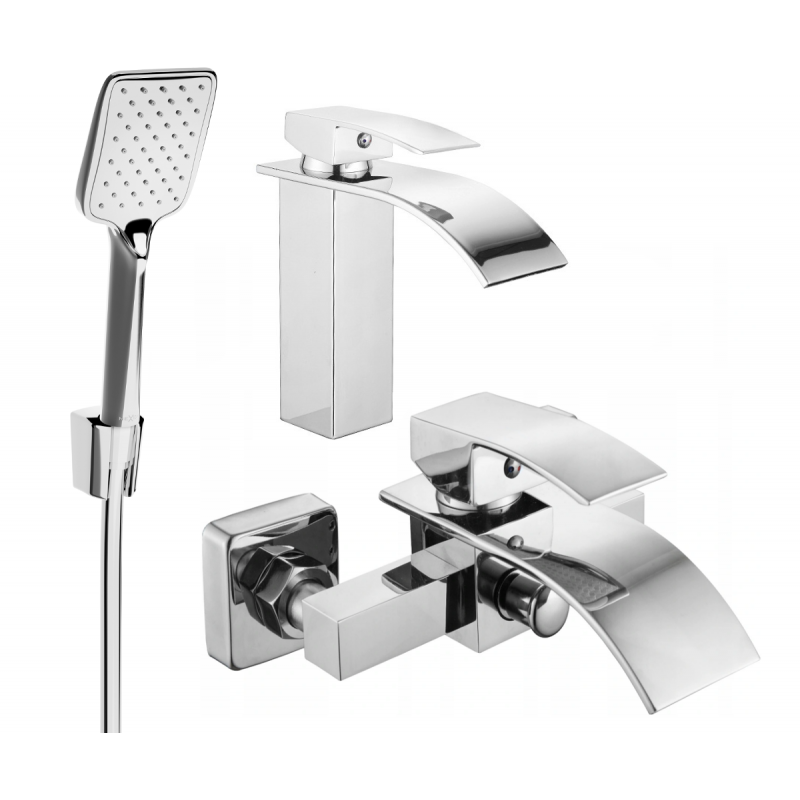 Mexen Aries R62 bathtub set, Chrome - 744803R62-00