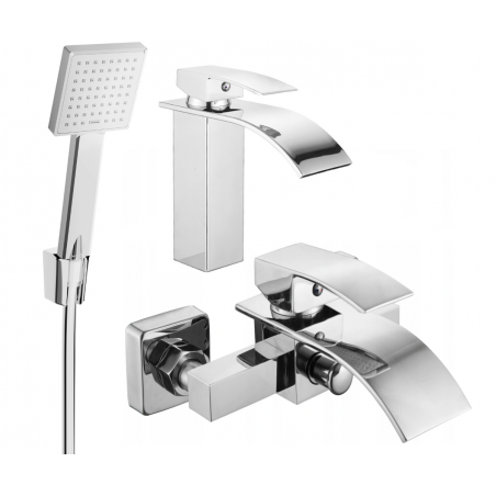 Mexen Aries R45 bathtub set, Chrome - 744803R45-00