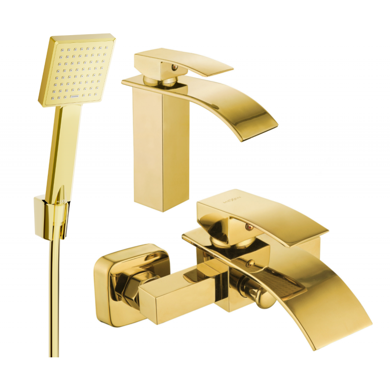 Mexen Aries R45 Bath Set, Gold - 744803R45-50