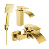 Mexen Aries R45 bathtub set, Gold - 744803R45-50