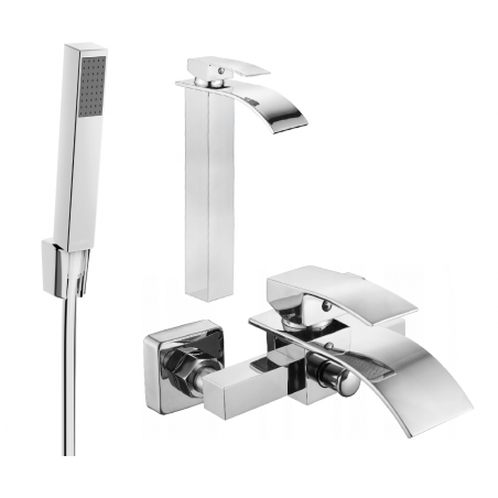 Mexen Aries R77 bathtub set, Chrome - 744813R77-00