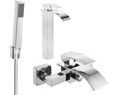 Mexen Aries R77 bath set, chrome - 744813R77-00