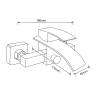 Mexen Aries R62 bathtub set, Gold - 744813R62-50
