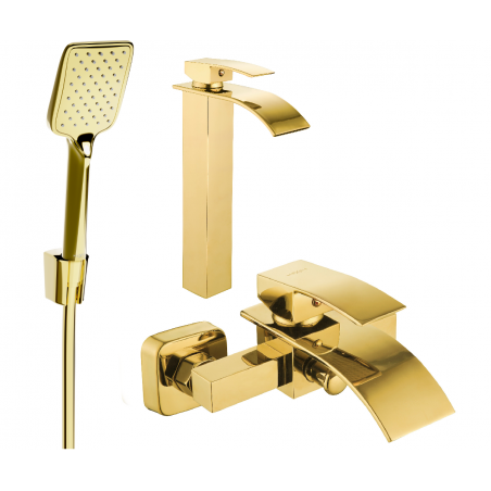 Mexen Aries R62 Bath Set, Gold - 744813R62-50