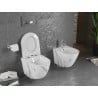 Mexen Lena Rimless Toilet Bowl with Soft-Close Slim Seat, Duroplast, White Stone - 30224094