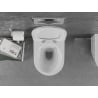 Mexen Lena Rimless Toilet Bowl with Soft-Close Slim Seat, Duroplast, White/Black Pattern - 30224095