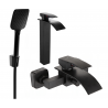 Mexen Aries R62 bath set, black - 744813R62-70