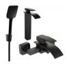Mexen Aries R62 bathtub set, Black - 744813R62-70