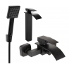Mexen Aries R45 bath set, black - 744813R45-70