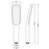 Mexen R-49 1-function shower head, black/gold - 79549-75