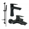 Mexen Axel DF72 bath set, black - 73803DF72-70