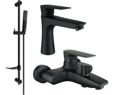 Mexen Axel DF72 bath set, black - 73803DF72-70