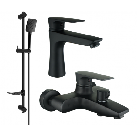 Mexen Axel DF62 bathtub set, Black - 73803DF62-70