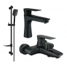 Mexen Axel DF62 bath set, black - 73803DF62-70