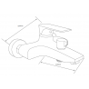 Mexen Axel DF40 bathtub set, Chrome - 73803DF40-00