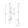 Mexen Axel DB72 bathtub set, Chrome - 73803DB72-00