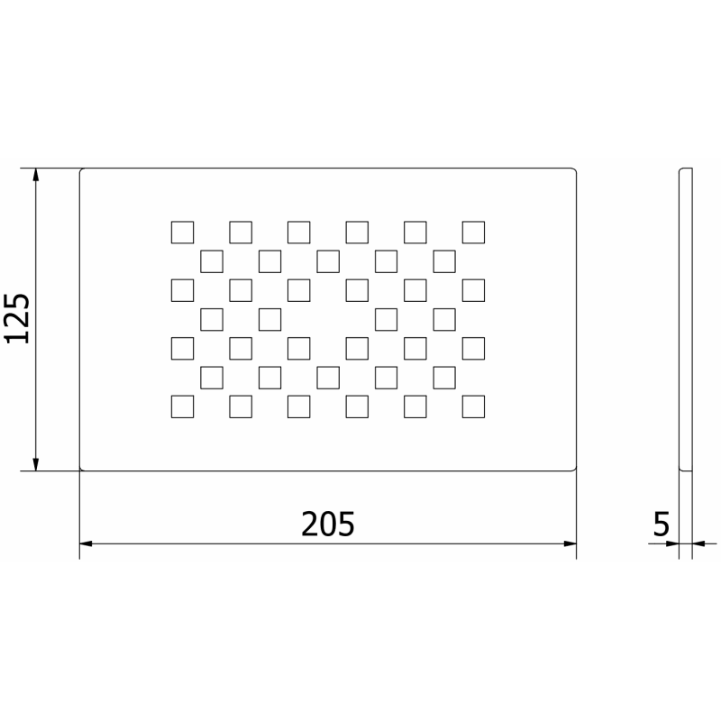 Mexen Hugo shower tray masking, black - 42910070